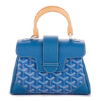 Bolso de mano Saigon Mini de lona revestida Goyardine azul