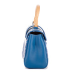 Bolso de mano Saigon Mini de lona revestida Goyardine azul