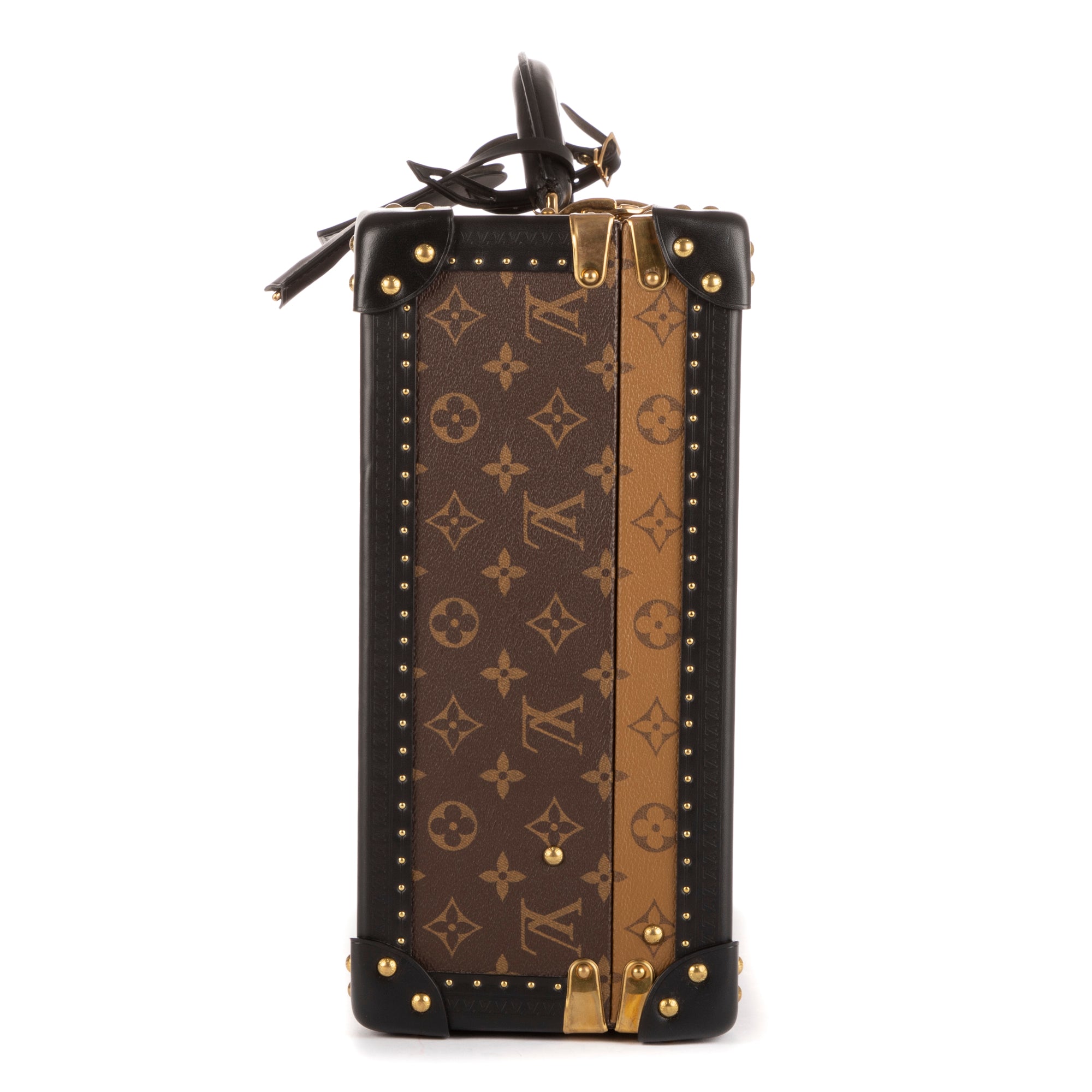 Travel Bag Ltd. Ed. Vivienne Astronaute Cotteville Trunk 40 Brown Vivienne Astronaute Monogram Reverse Canvas