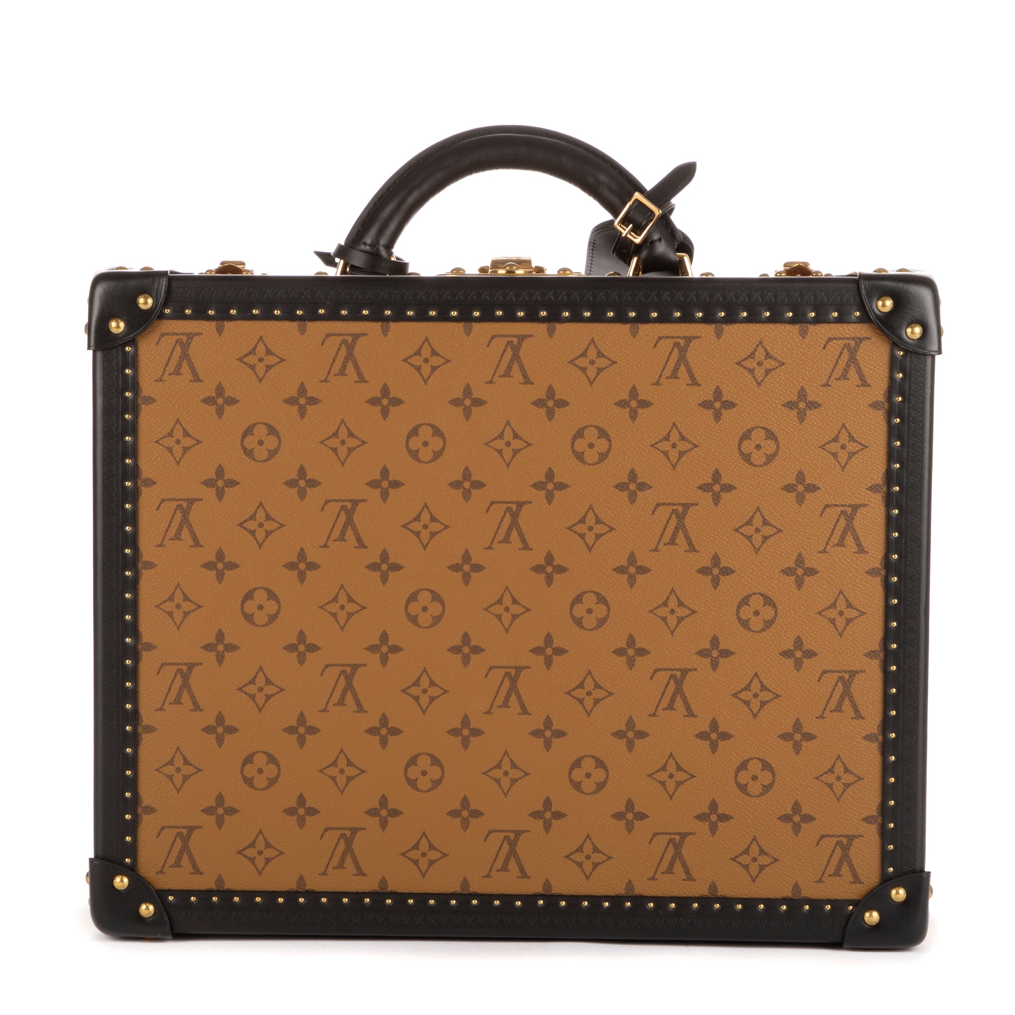 Travel Bag Ltd. Ed. Vivienne Astronaute Cotteville Trunk 40 Brown Vivienne Astronaute Monogram Reverse Canvas