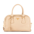 Shoulder Bag Zip Bowler Cream Vitello Daino Leather