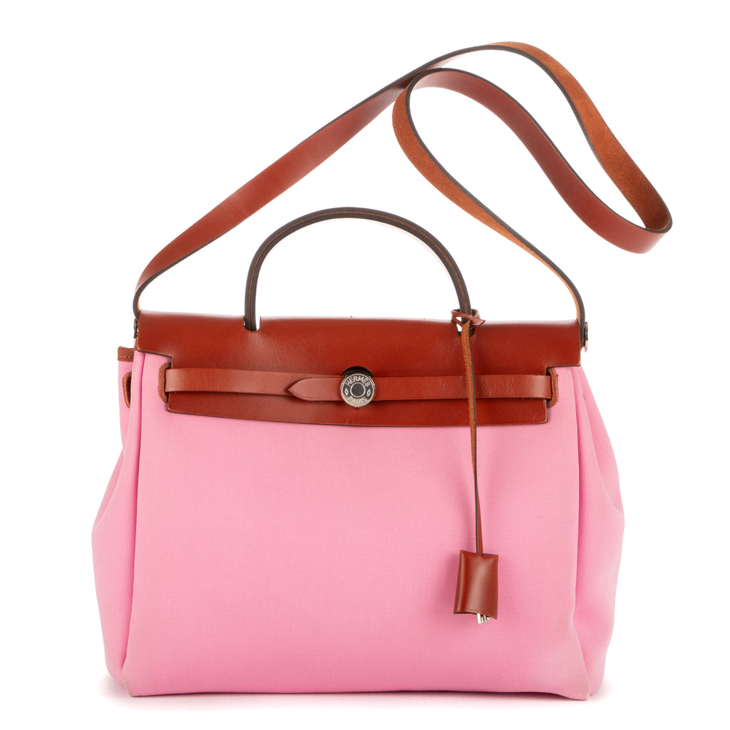 Bolso de hombro Herbag Zip 31 Lona Toile Officier marrón/Cuero Barenia
