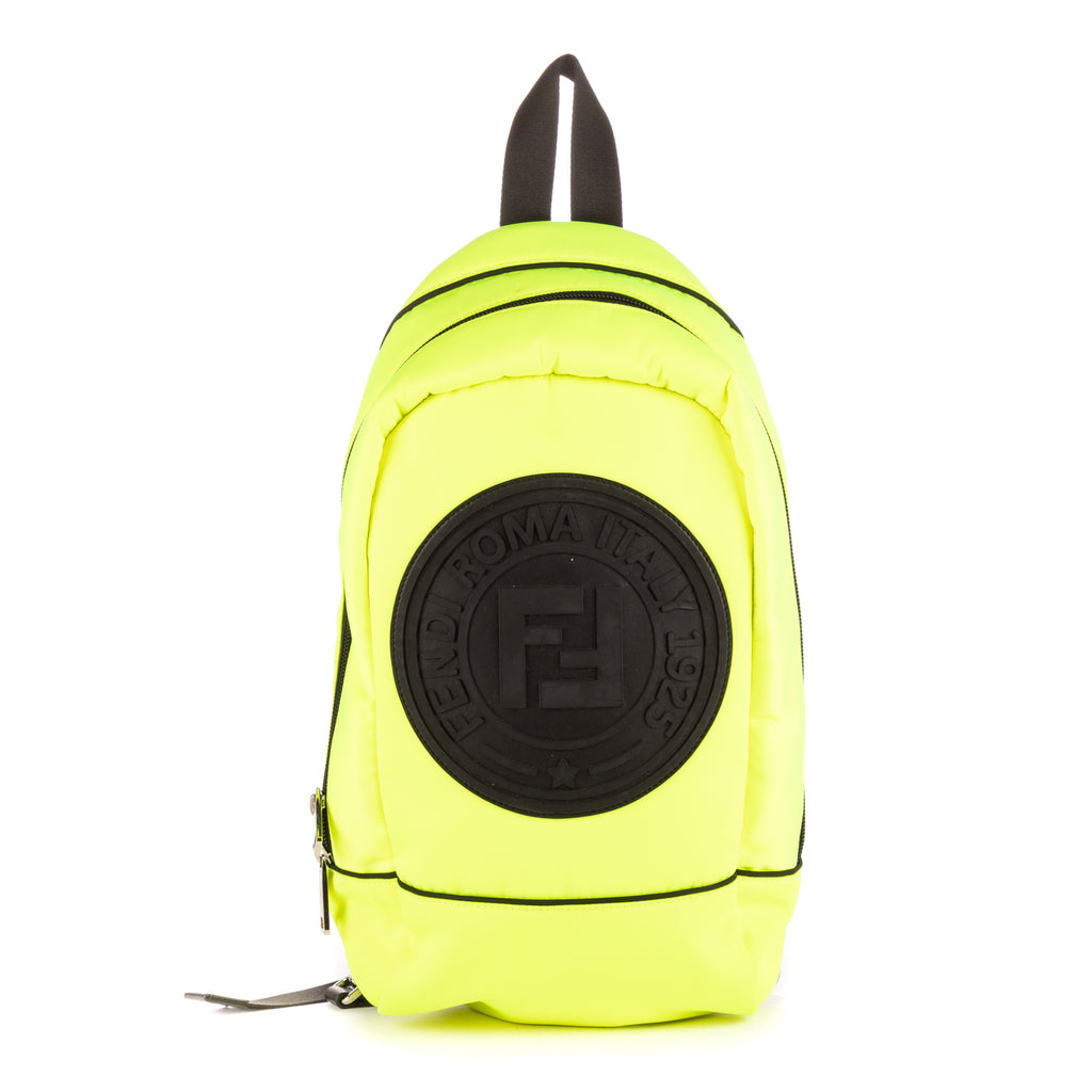 Shoulder Bag Fendi Roma Sling Bag Yellow Nylon Canvas