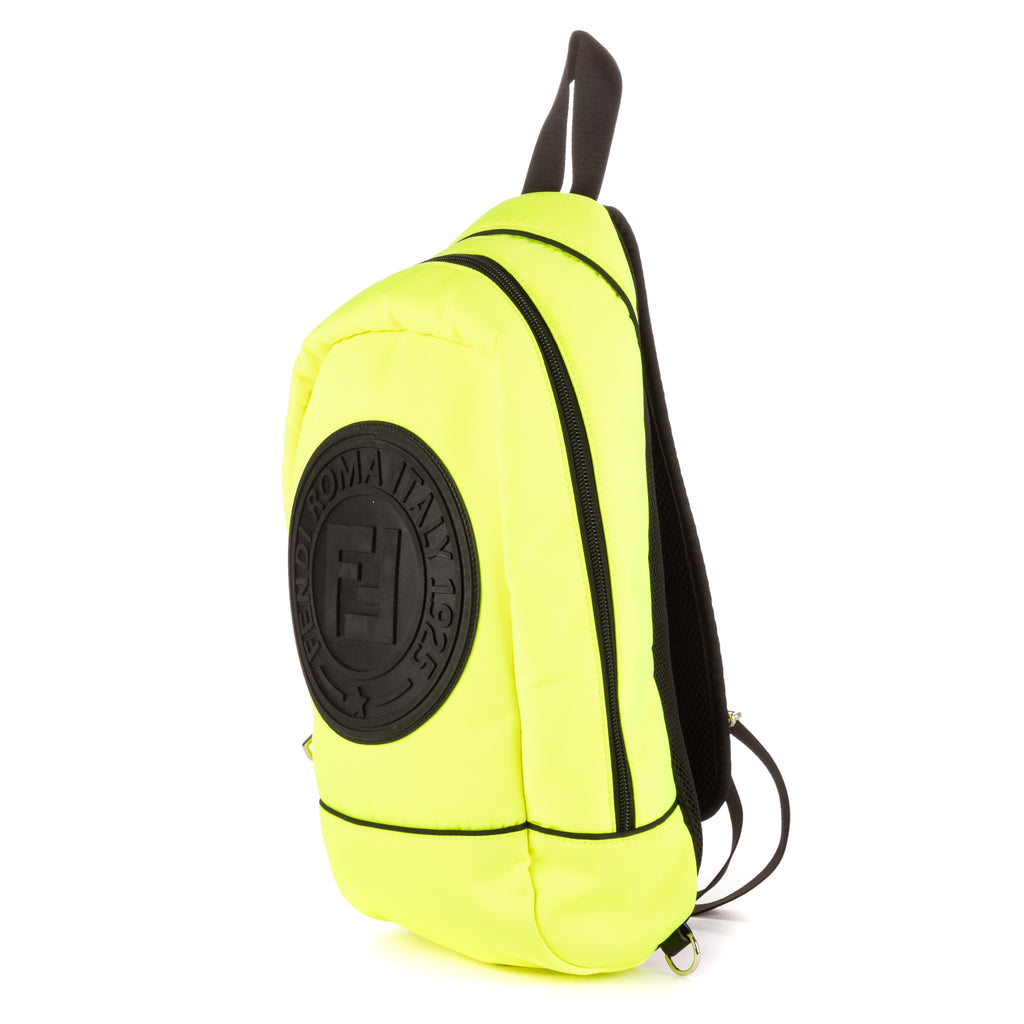 Shoulder Bag Fendi Roma Sling Bag Yellow Nylon Canvas