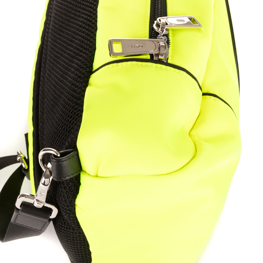 Shoulder Bag Fendi Roma Sling Bag Yellow Nylon Canvas