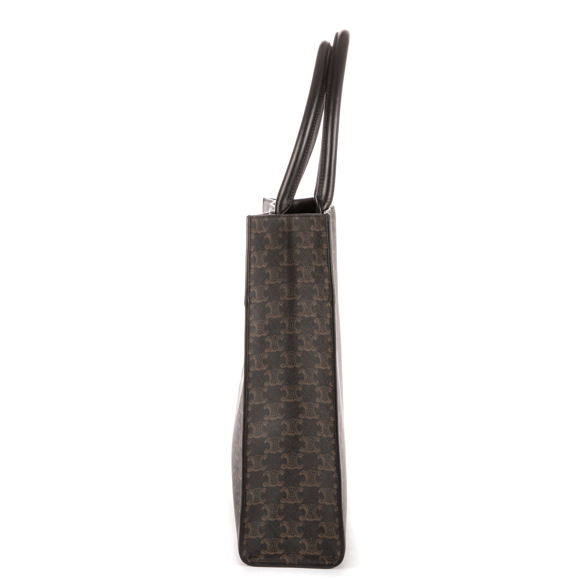 Bolso de Hombro Horizontal Cabas Lona Revestida Triomphe Negra