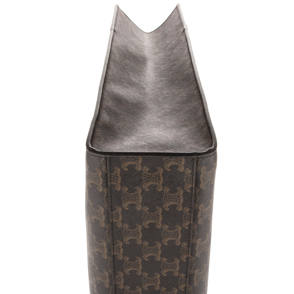 Bolso de Hombro Horizontal Cabas Lona Revestida Triomphe Negra