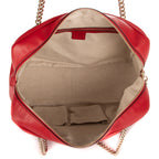 Shoulder Bag Soho Fringe Chain tote Red Pebbled Leather