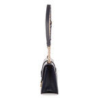 Bolso de hombro Montaigne 30 de cuero granulado azul marino