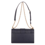 Bolso de hombro Montaigne 30 de cuero granulado azul marino