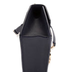 Bolso de hombro Montaigne 30 de cuero granulado azul marino