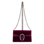 Shoulder Bag Dionysus Super Mini Purple Magenta Velvet