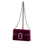 Shoulder Bag Dionysus Super Mini Purple Magenta Velvet