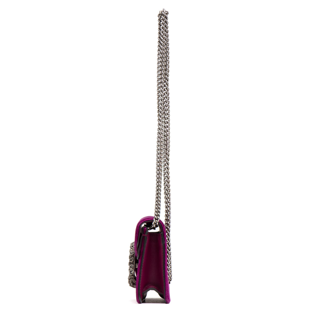 Shoulder Bag Dionysus Super Mini Purple Magenta Velvet