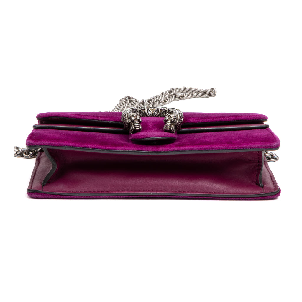 Shoulder Bag Dionysus Super Mini Purple Magenta Velvet