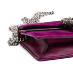Shoulder Bag Dionysus Super Mini Purple Magenta Velvet