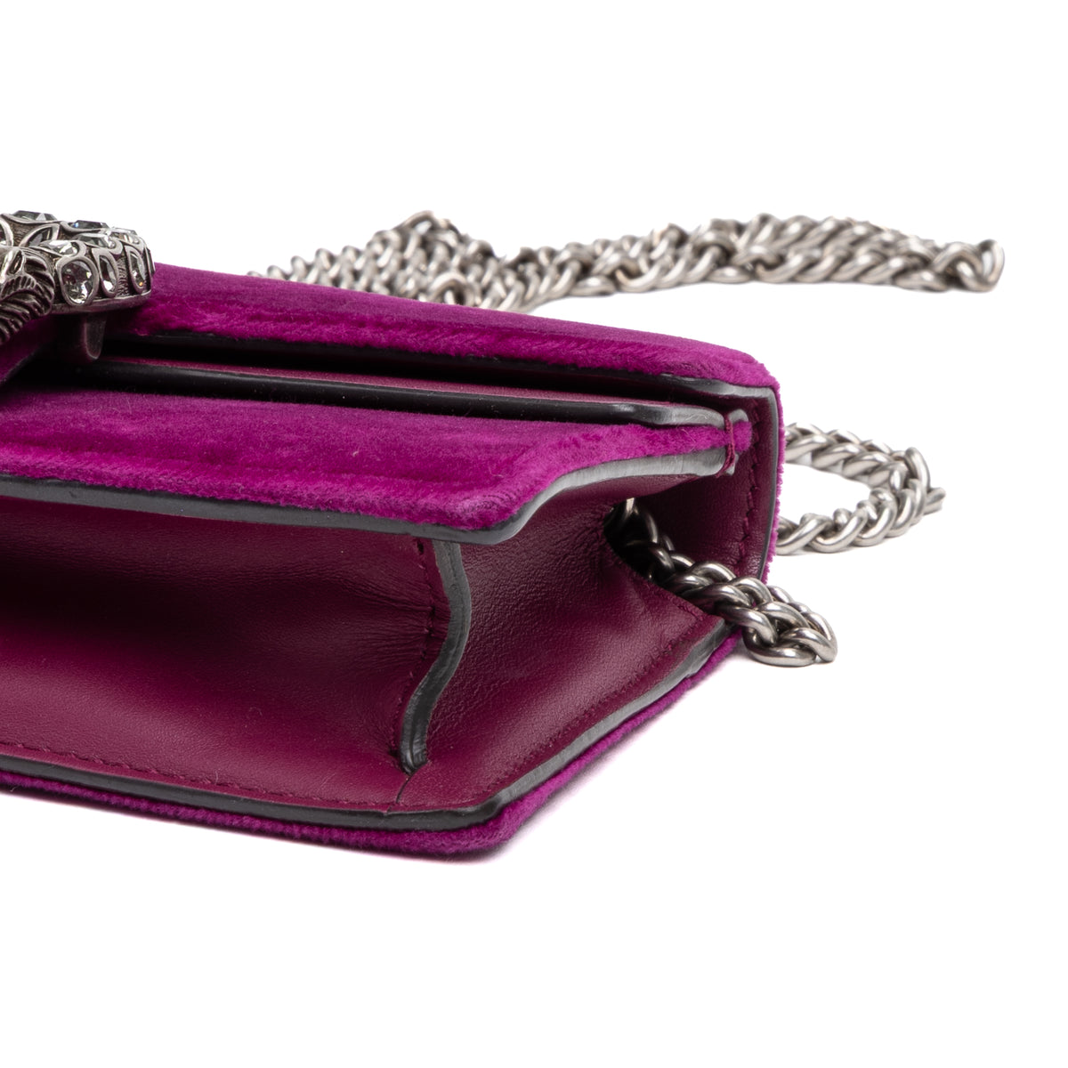 Shoulder Bag Dionysus Super Mini Purple Magenta Velvet