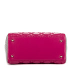 Bolso Mediano Lady Dior Zip PM Piel de Becerro Rosa Cannage