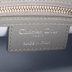 Bolso Mediano Lady Dior Zip PM Piel de Becerro Rosa Cannage