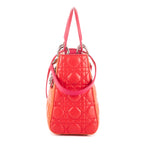 Dior - Lady Dior Medium à fermeture éclair - Orange/Rouge/Rose