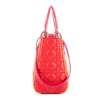 Dior - Lady Dior Medium à fermeture éclair - Orange/Rouge/Rose