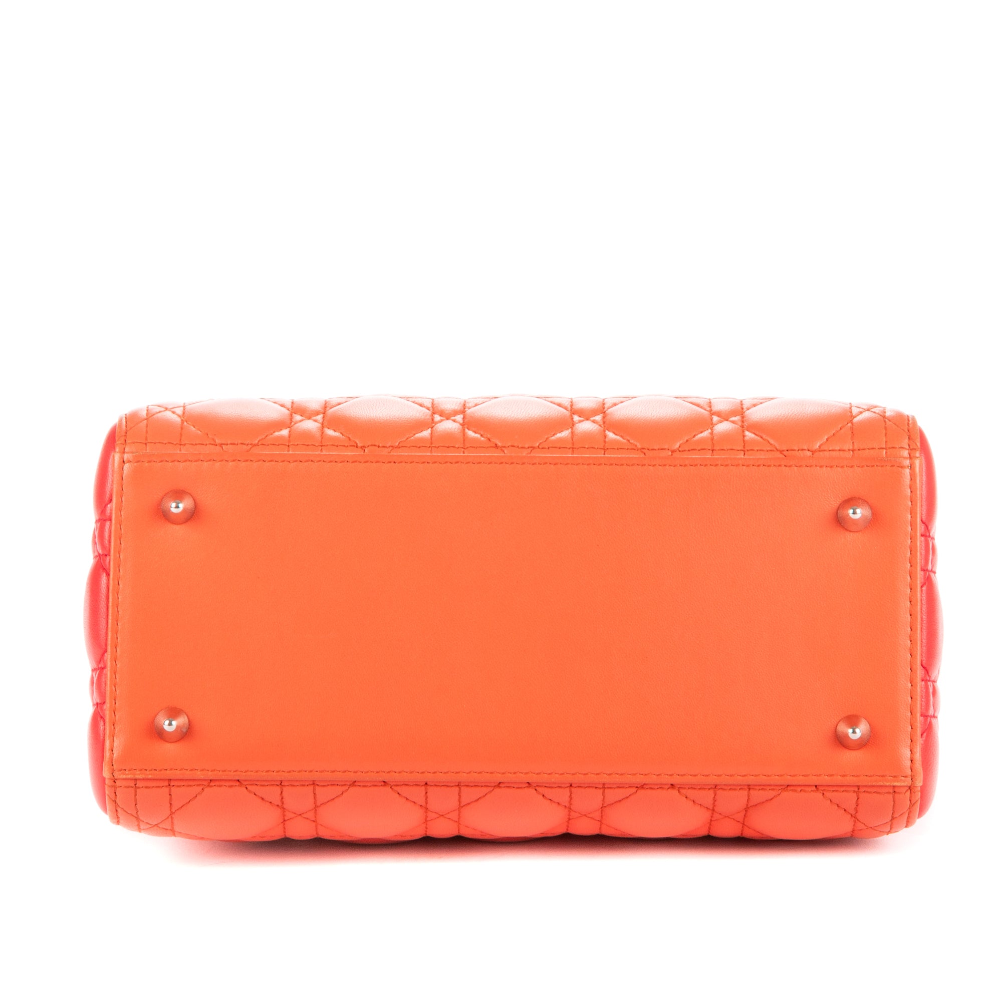 Dior - Lady Dior Medium à fermeture éclair - Orange/Rouge/Rose