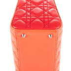 Dior - Lady Dior Medium à fermeture éclair - Orange/Rouge/Rose