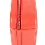 Shoulder Bag Square Top Handle Filigree Vanity Orange Caviar Leather