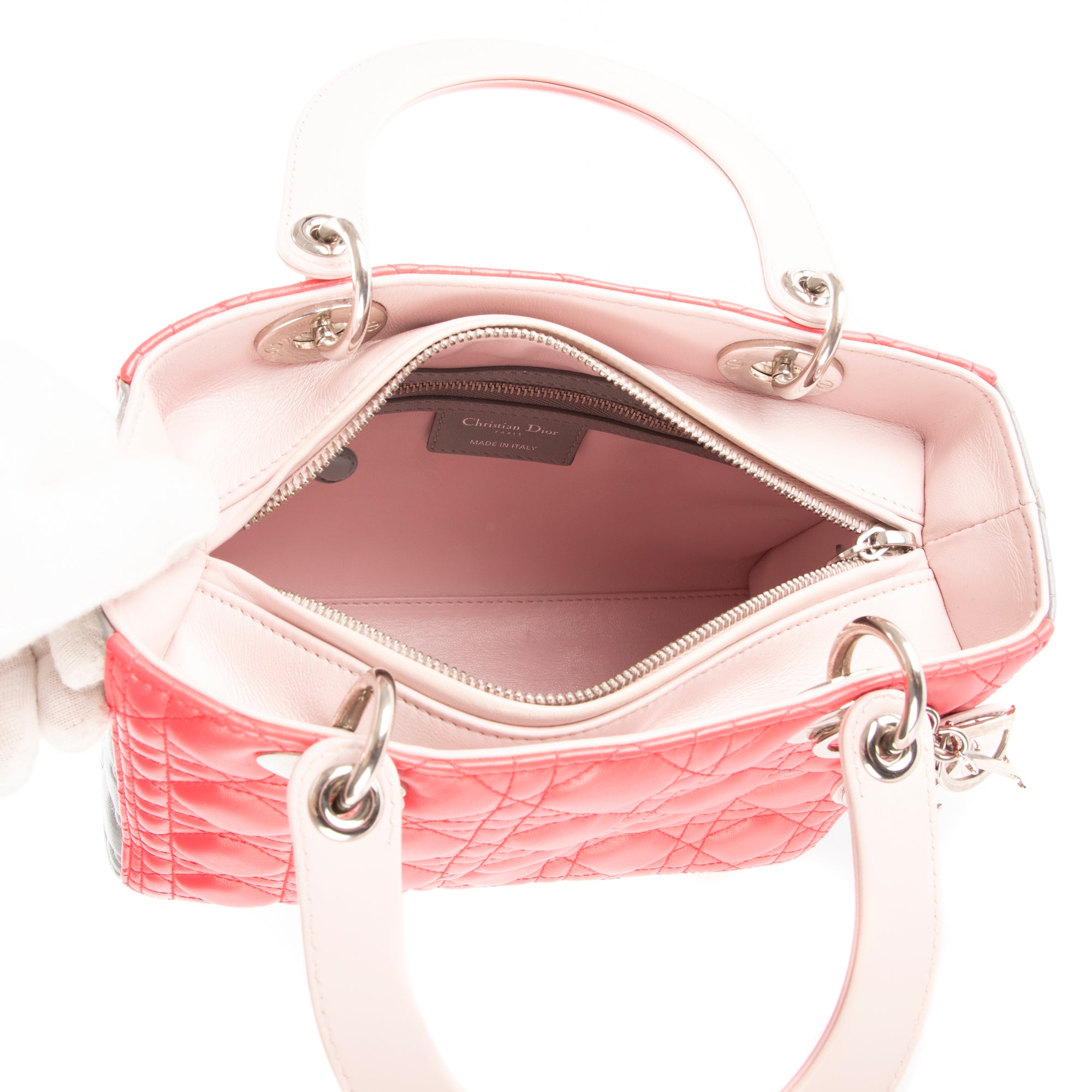 Dior - Lady Dior Medium Zippé - Rose