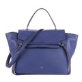 Sac à main mini ceinture en cuir de veau bleu