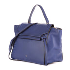 Sac à main mini ceinture en cuir de veau bleu