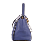 Sac à main mini ceinture en cuir de veau bleu