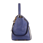 Sac à main mini ceinture en cuir de veau bleu