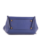 Sac à main mini ceinture en cuir de veau bleu