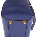 Sac à main mini ceinture en cuir de veau bleu