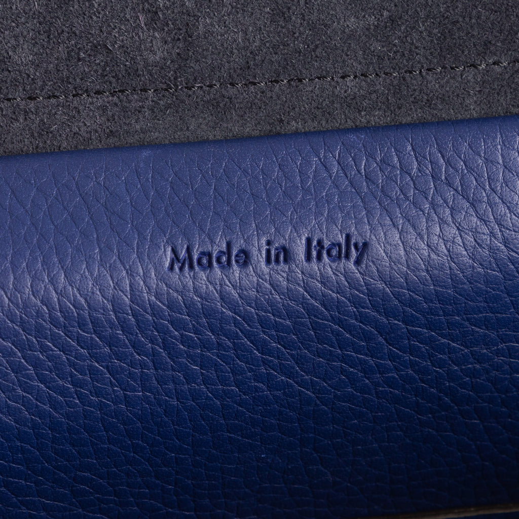 Sac à main mini ceinture en cuir de veau bleu