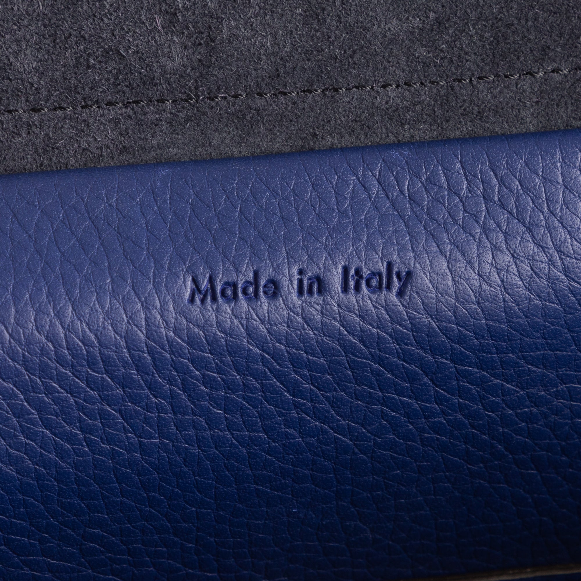 Sac à main mini ceinture en cuir de veau bleu