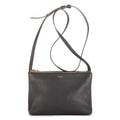 Bolso de hombro Trio pequeño de piel de becerro gris oscuro