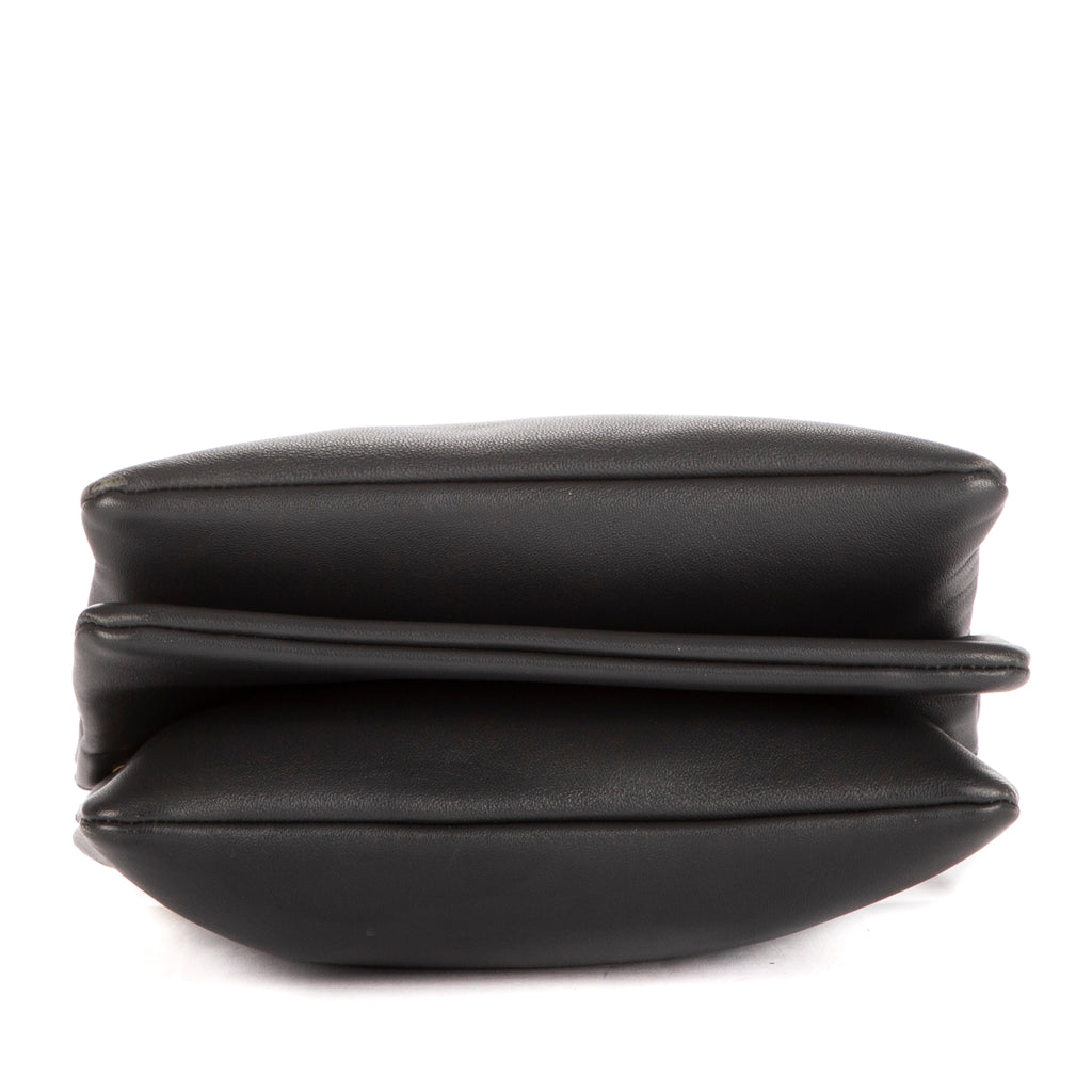 Bolso de hombro Trio pequeño de piel de becerro gris oscuro