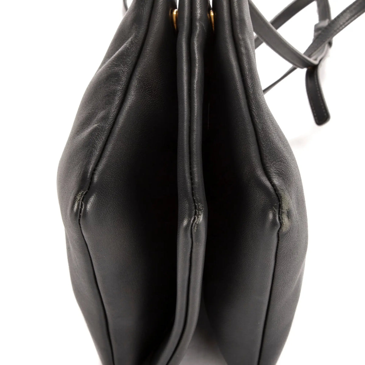Bolso de hombro Trio pequeño de piel de becerro gris oscuro