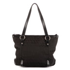 Shoulder Bag Shopping Tote Black Zucca Canvas