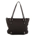 Shoulder Bag Shopping Tote Black Zucca Canvas