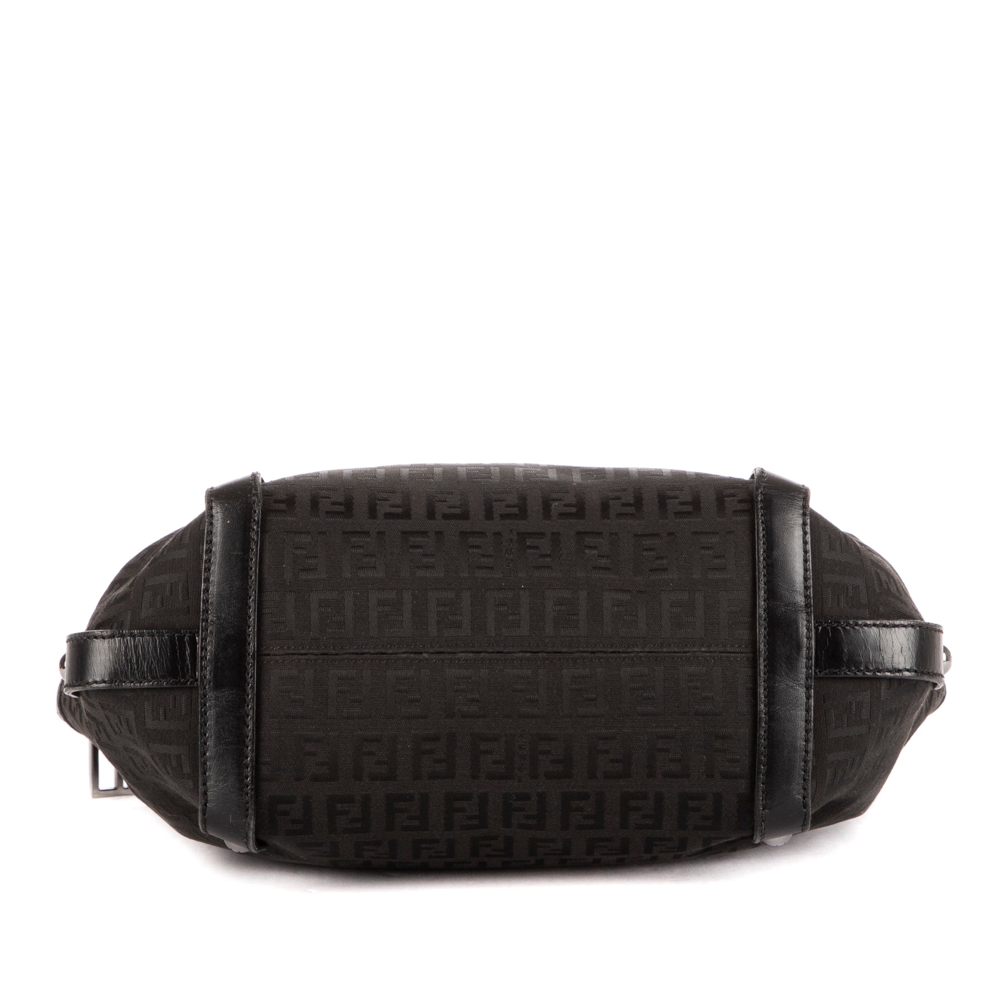 Shoulder Bag Shopping Tote Black Zucca Canvas