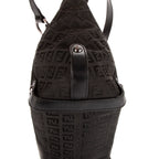 Shoulder Bag Shopping Tote Black Zucca Canvas