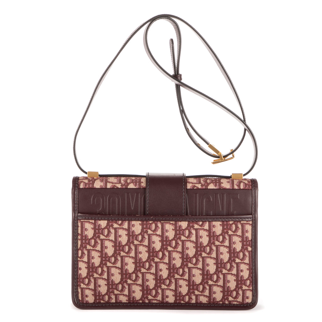 Sac Bandoulière Montaigne 30 Bordeaux Toile Diorissimo Oblique