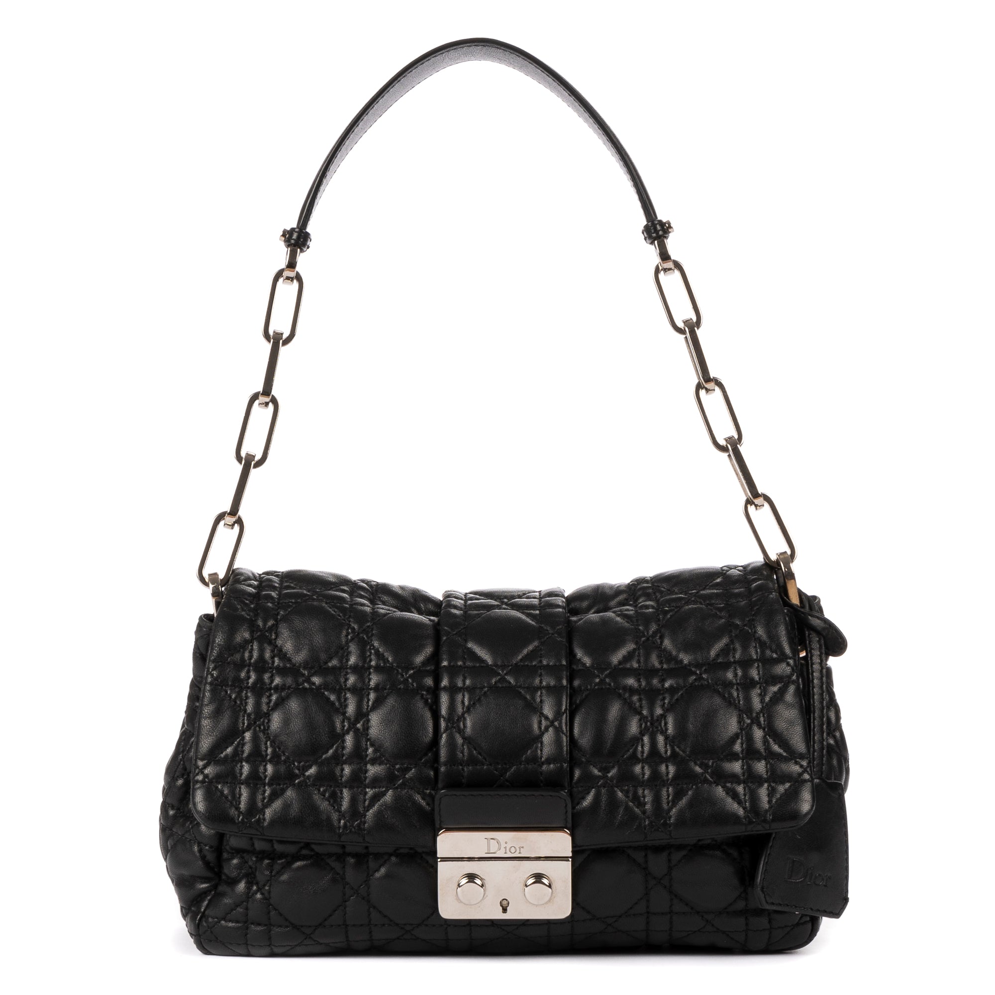 Bolso de hombro New Look de piel cannage negra