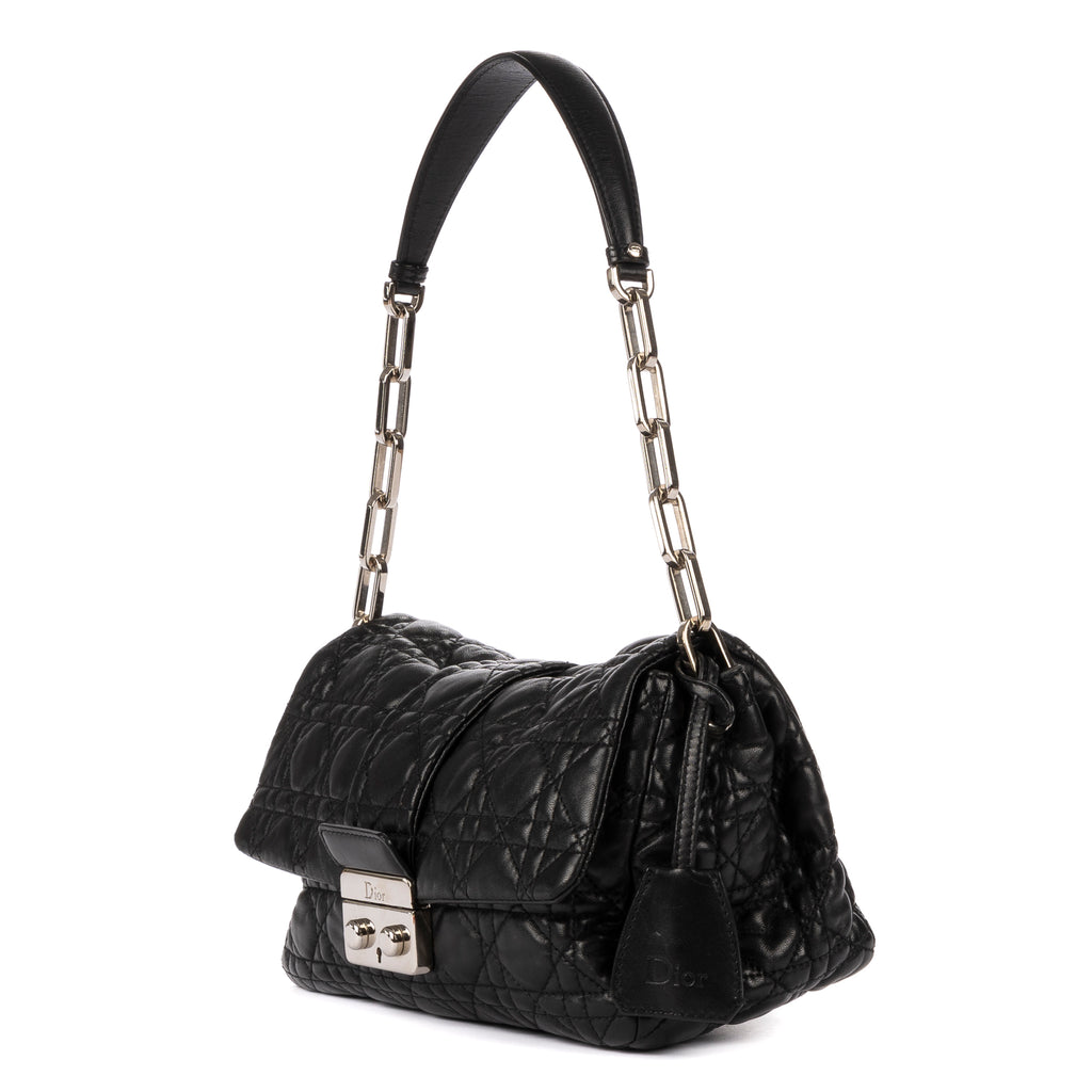 Bolso de hombro New Look de piel cannage negra