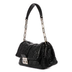 Bolso de hombro New Look de piel cannage negra