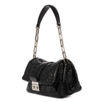 Shoulder Bag New Look Black Cannaged Leather