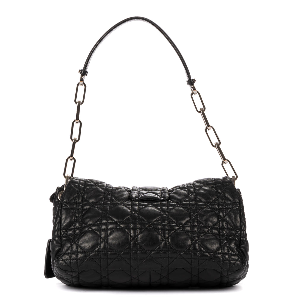 Bolso de hombro New Look de piel cannage negra